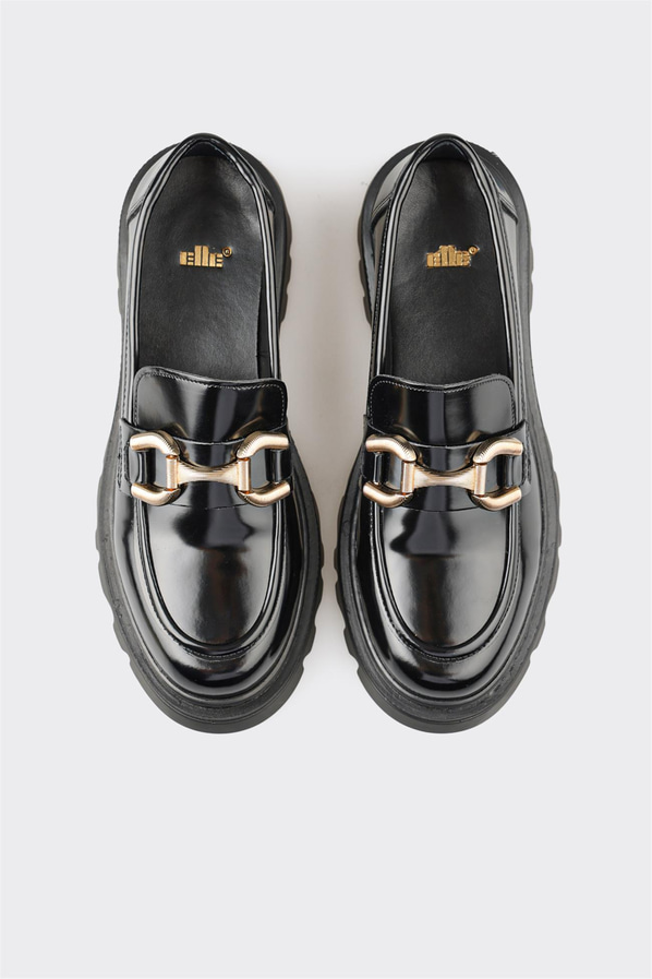 Siyah kadın loafer - Elle Shoes