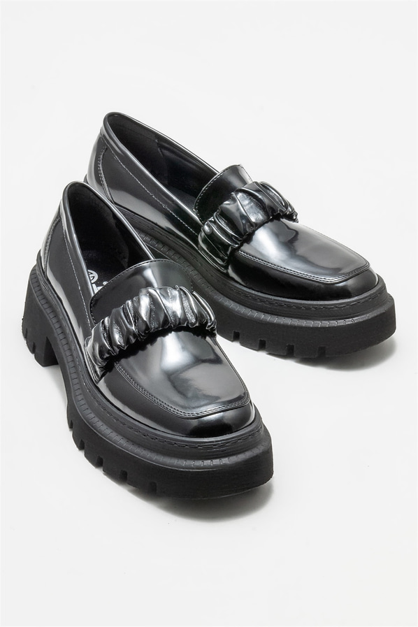 Siyah kadın loafer - Elle Shoes