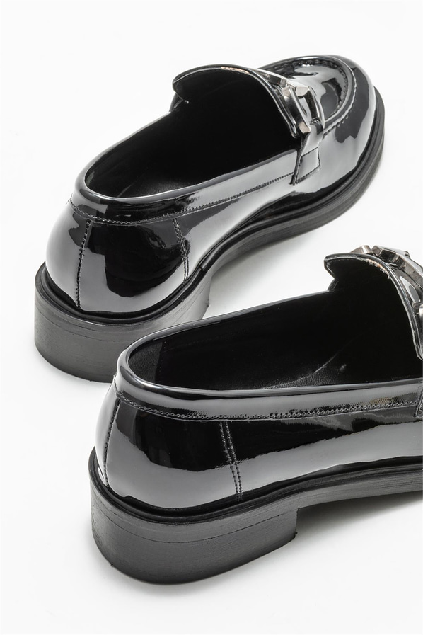 Siyah kadın loafer - Elle Shoes
