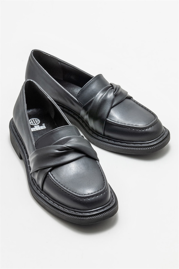 Siyah kadın loafer - Elle Shoes