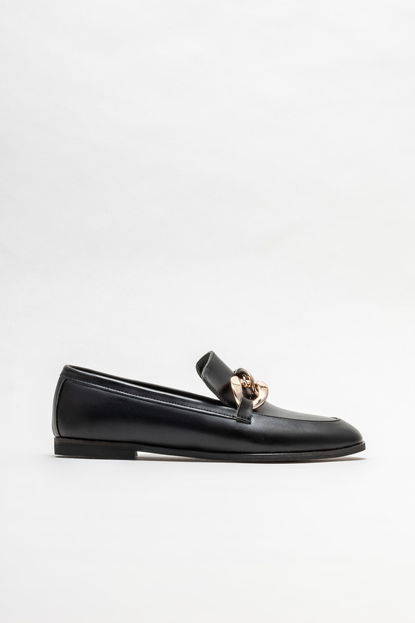 Siyah kadın loafer - Elle Shoes