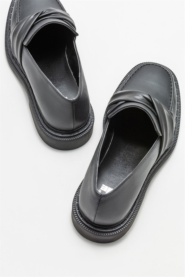Siyah kadın loafer - Elle Shoes