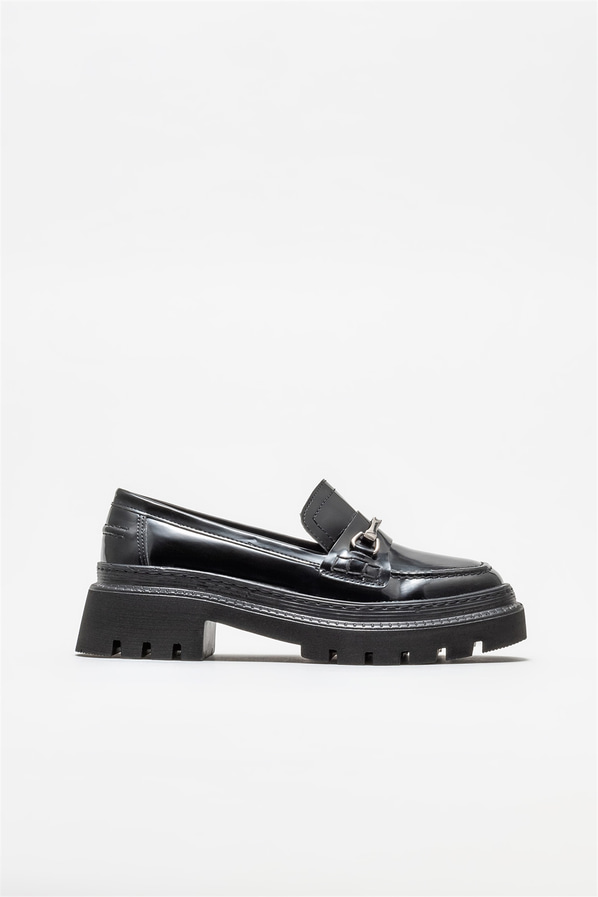 Siyah kadın loafer - Elle Shoes