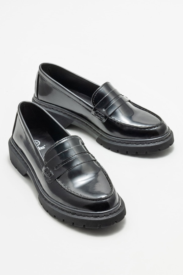 Siyah kadın loafer - Elle Shoes
