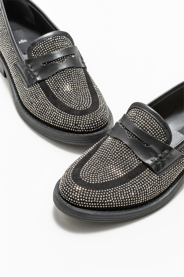 Siyah kadın loafer - Elle Shoes