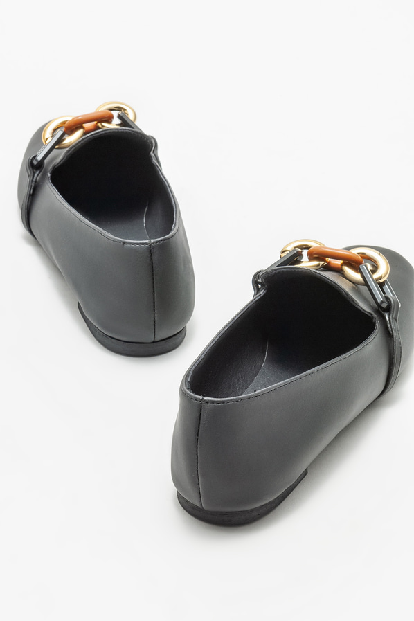 Siyah kadın loafer - Elle Shoes