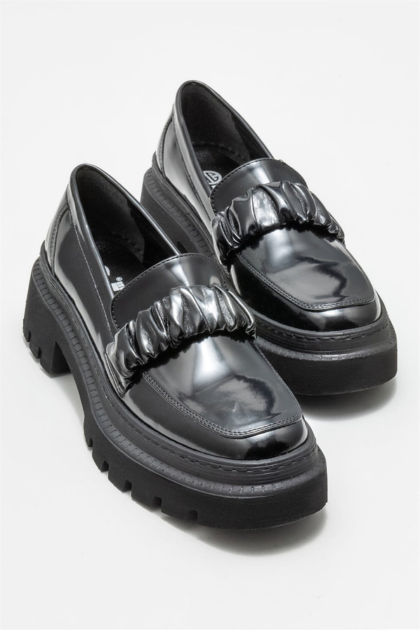 Siyah kadın loafer - Elle Shoes