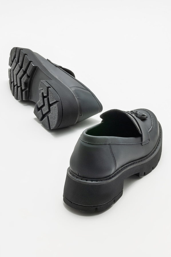 Siyah kadın loafer - Elle Shoes