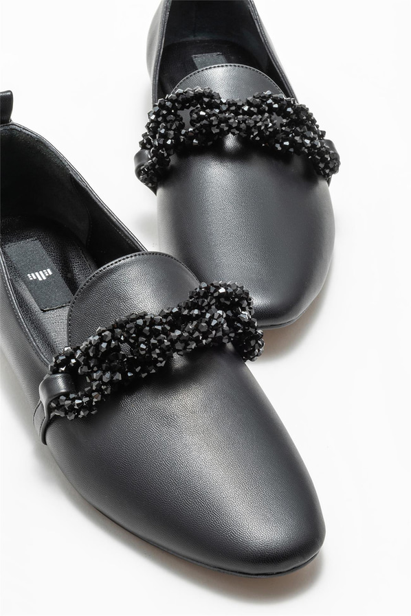 Siyah kadın loafer - Elle Shoes