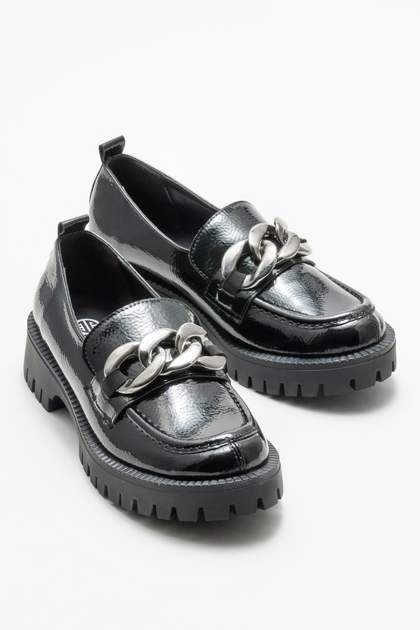 Siyah kadın loafer - Elle Shoes