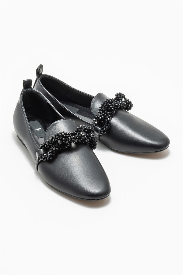 Siyah kadın loafer - Elle Shoes