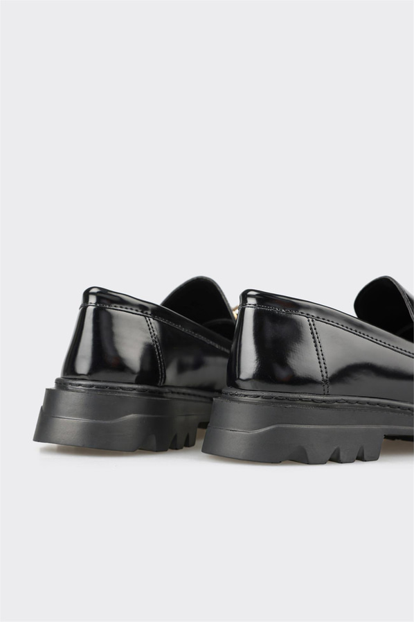 Siyah kadın loafer - Elle Shoes