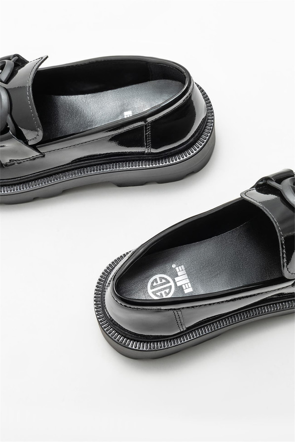 Siyah kadın loafer - Elle Shoes