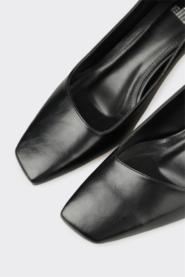 Siyah Kadın Orta Topuk Ayakkabı