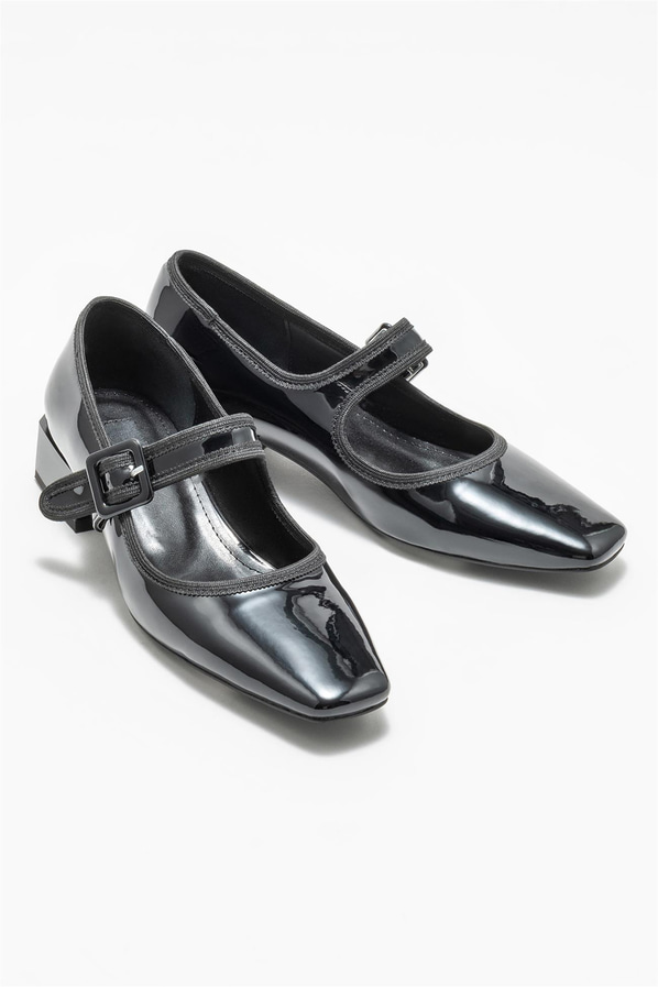 Siyah kadın topuklu ayakkabı - Elle Shoes