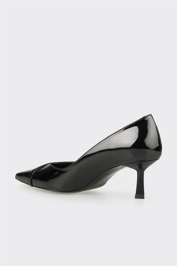 Siyah Kadın Orta Topuk Ayakkabı