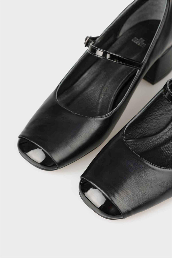 Siyah kadın topuklu ayakkabı - Elle Shoes