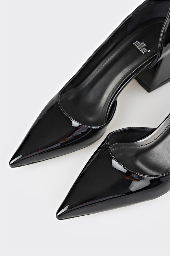 Siyah kadın topuklu ayakkabı - Elle Shoes