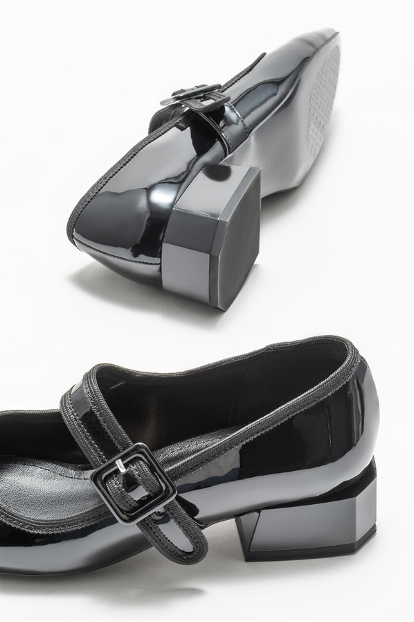 Siyah kadın topuklu ayakkabı - Elle Shoes