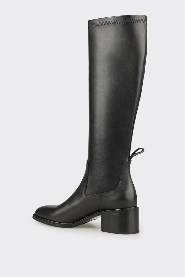 Siyah Kadın Orta Topuk Çizme