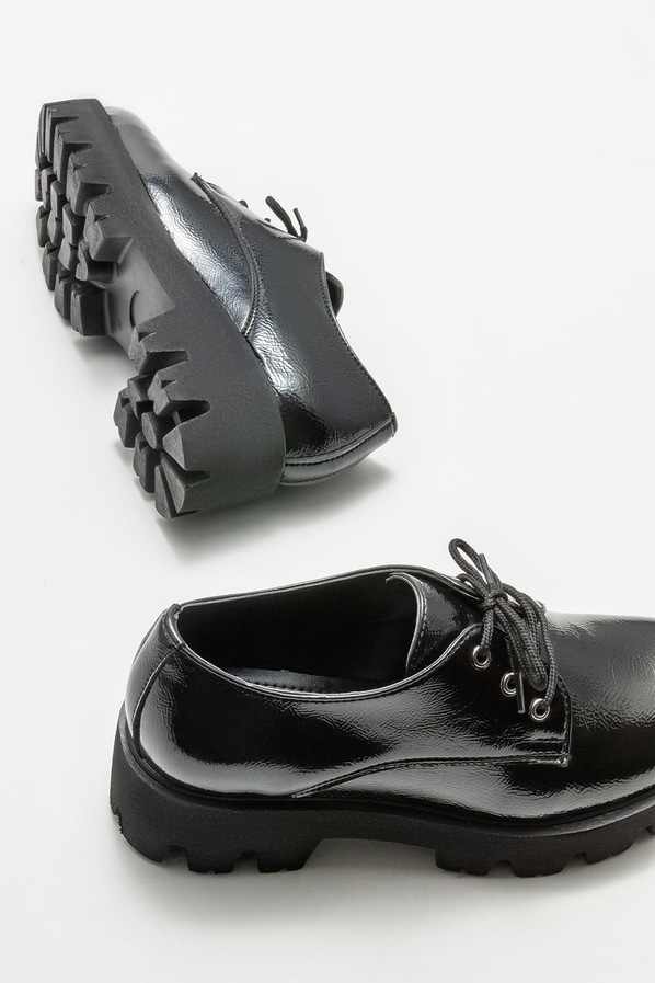 Siyah kadın oxford - Elle Shoes