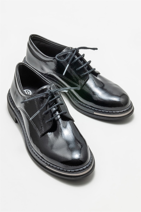 Siyah kadın oxford - Elle Shoes