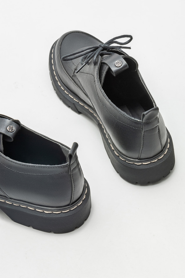 Siyah kadın oxford - Elle Shoes