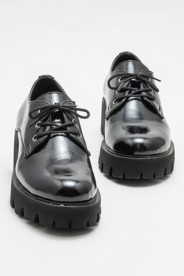 Siyah kadın oxford - Elle Shoes