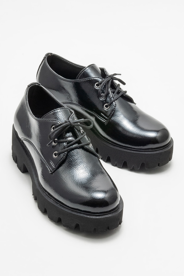 Siyah kadın oxford - Elle Shoes