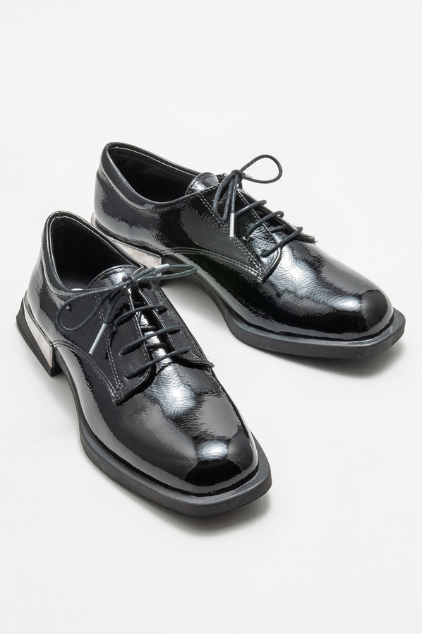 Siyah kadın oxford - Elle Shoes