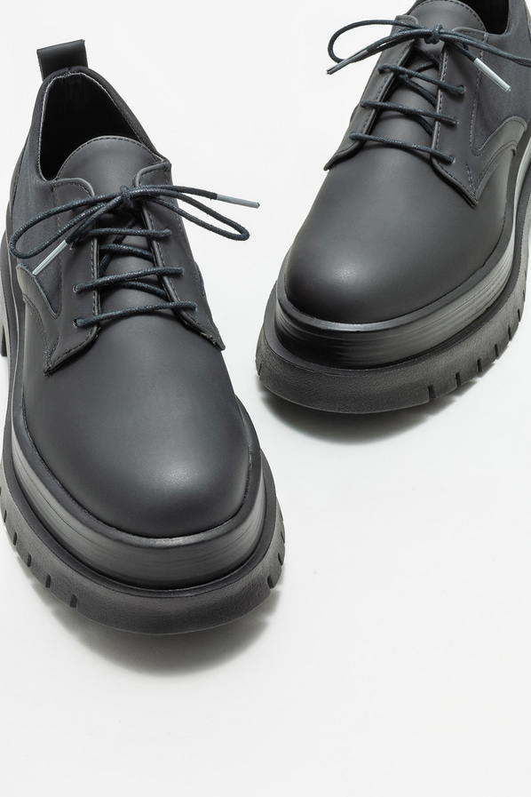 Siyah kadın oxford - Elle Shoes