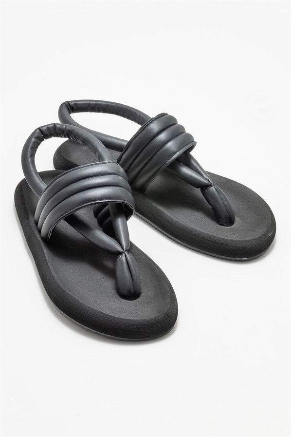 Siyah kadın sandalet - Elle Shoes