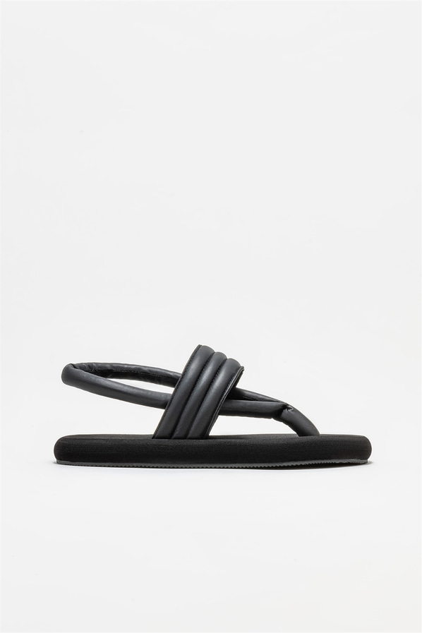 Siyah kadın sandalet - Elle Shoes