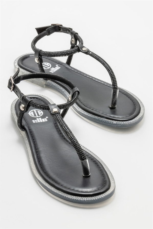 Siyah kadın sandalet - Elle Shoes