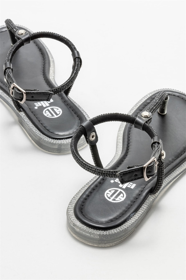 Siyah kadın sandalet - Elle Shoes