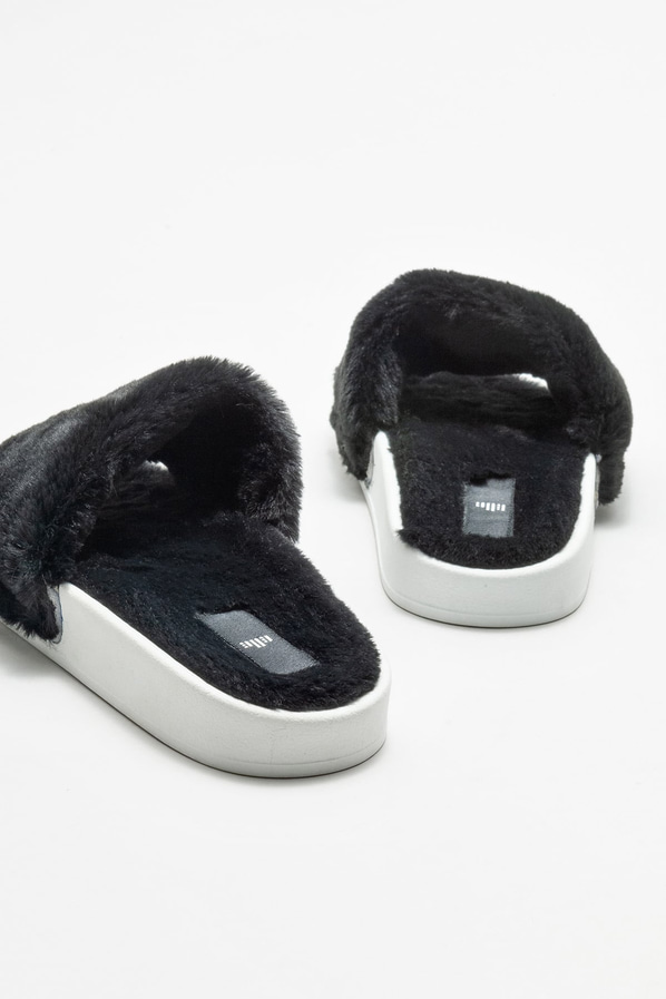 Siyah kadın düz terlik - Elle Shoes