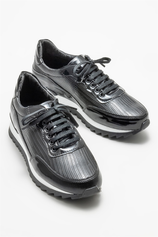 Siyah kadın spor ayakkabı - Elle Shoes
