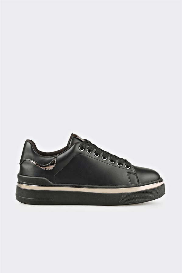 Siyah kadın sneaker, ofis stili için - Elle Shoes