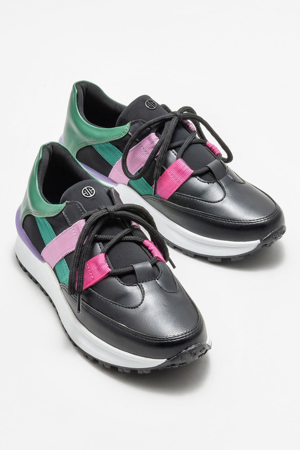 Siyah kadın spor ayakkabı - Elle Shoes
