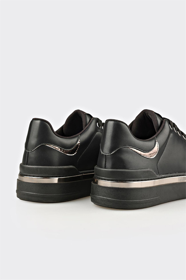 Siyah kadın sneaker, ofis stili için - Elle Shoes