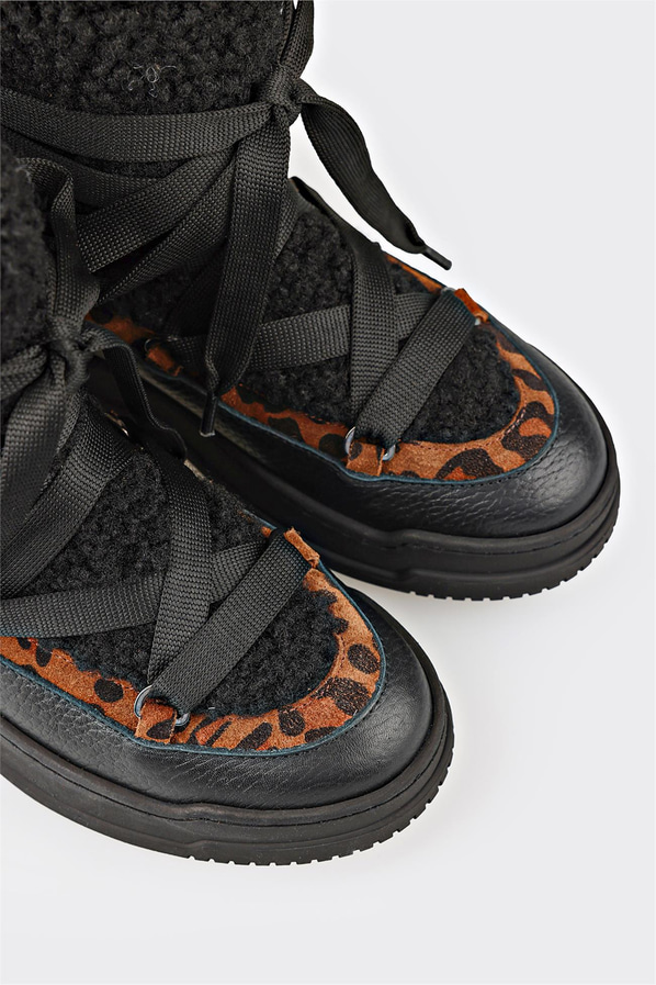 Siyah süet kadın bot, rahat kullanım için - Elle Shoes