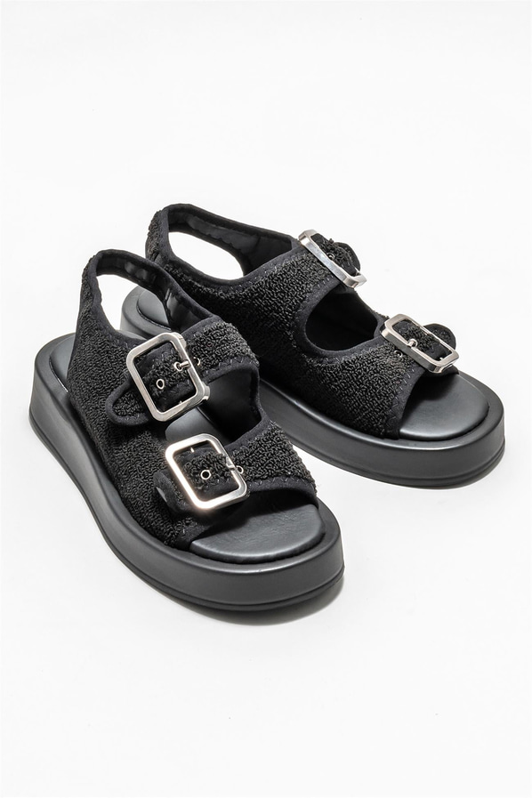 Siyah kadın sandalet - Elle Shoes