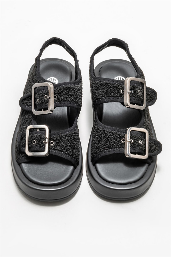 Siyah kadın sandalet - Elle Shoes