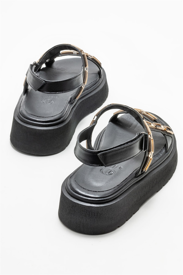 Siyah kadın sandalet - Elle Shoes