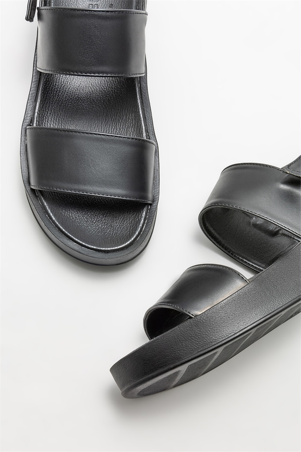 Siyah kadın sandalet - Elle Shoes