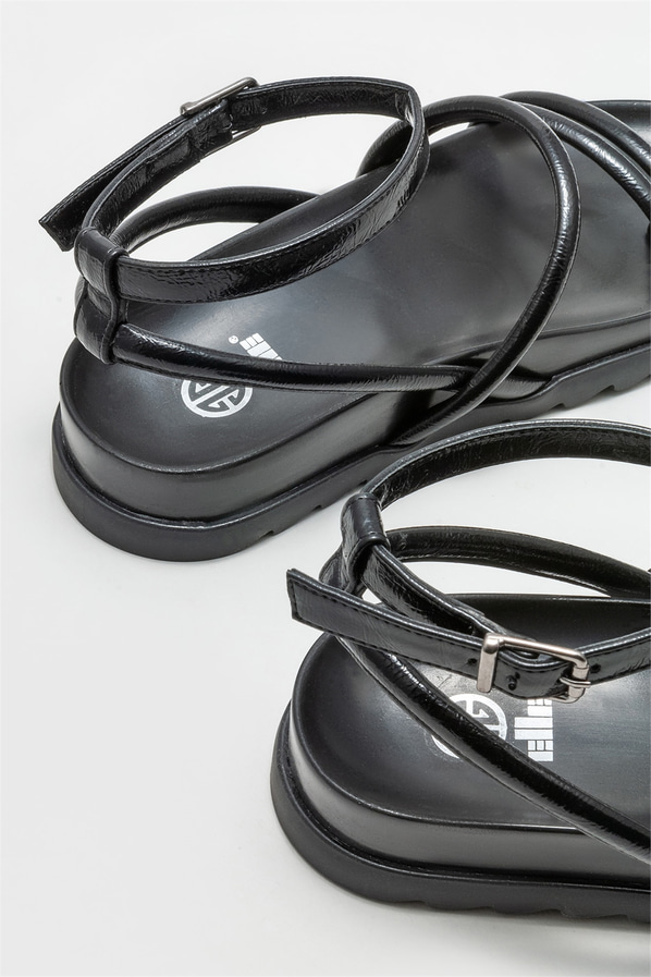 Siyah kadın sandalet - Elle Shoes