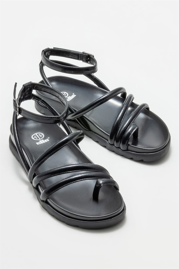 Siyah kadın sandalet - Elle Shoes