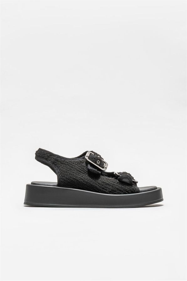 Siyah kadın sandalet - Elle Shoes