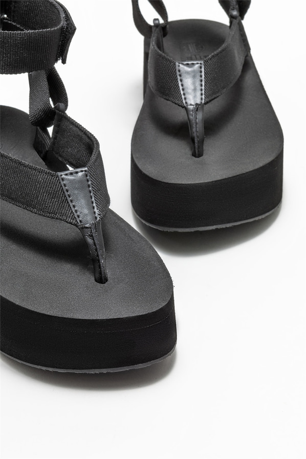 Siyah kadın sandalet - Elle Shoes