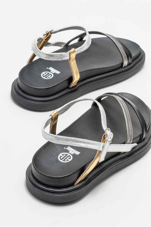 Siyah kadın sandalet - Elle Shoes